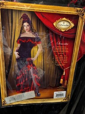Senorita Red and Black High-Low Flamenco Skirt